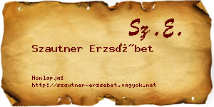Szautner Erzsébet névjegykártya