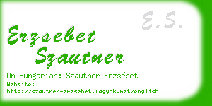 erzsebet szautner business card